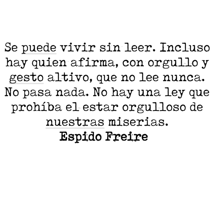 Se puede vivir sin leer Aforismos Espidianos