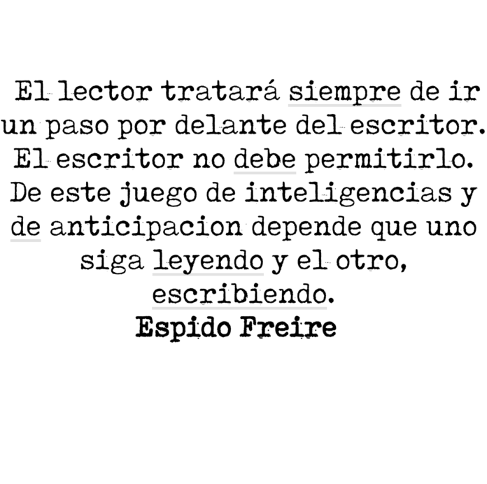 Un paso por delante del escritor, Aforismos Espidianos