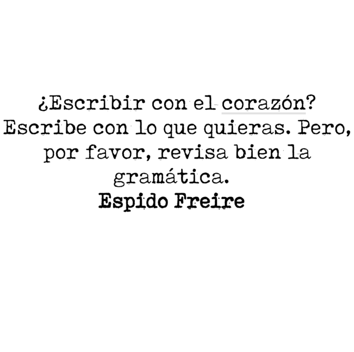 Escribir con el corazón Aforismos Espidianos