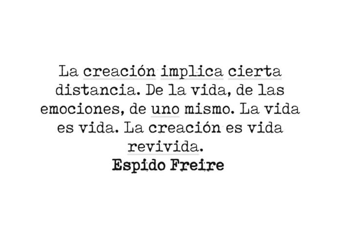La creación implica Aforismos Espidianos