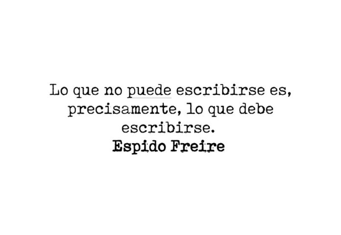 Lo que no puede escribirse... Aforismos Espidianos