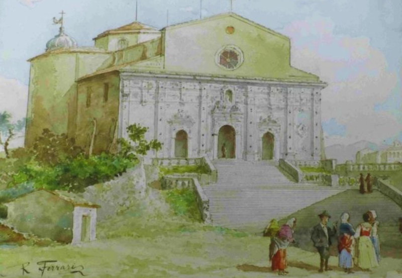 Boceto para la escenografía de Pagliacci