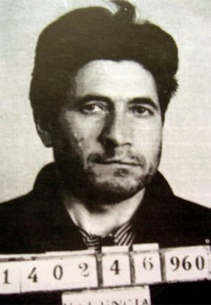 Fotografía de la ficha policial de Florencio Pla fechada en 1960.