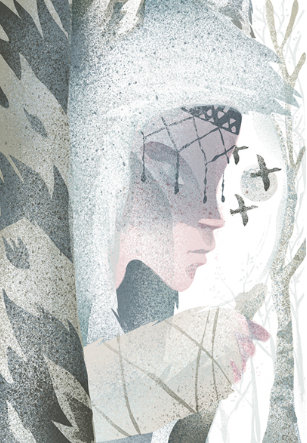 Ilustración de El Rubencio para el libro BabaYaga