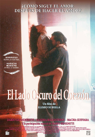 Cartel El lado obscuro del corazón.
