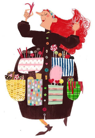 La mujer de los bolsillos con dulces