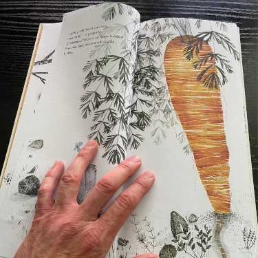 La zanahoria de Laia Domènech, páginas interiores. Editorial Mil Razones. 